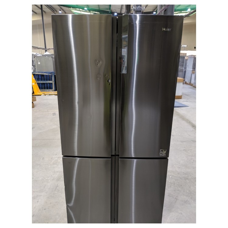 Refurbished Haier HTF-610DSN7 Freestanding 610 Litre 70/30 American Fridge Freezer Black