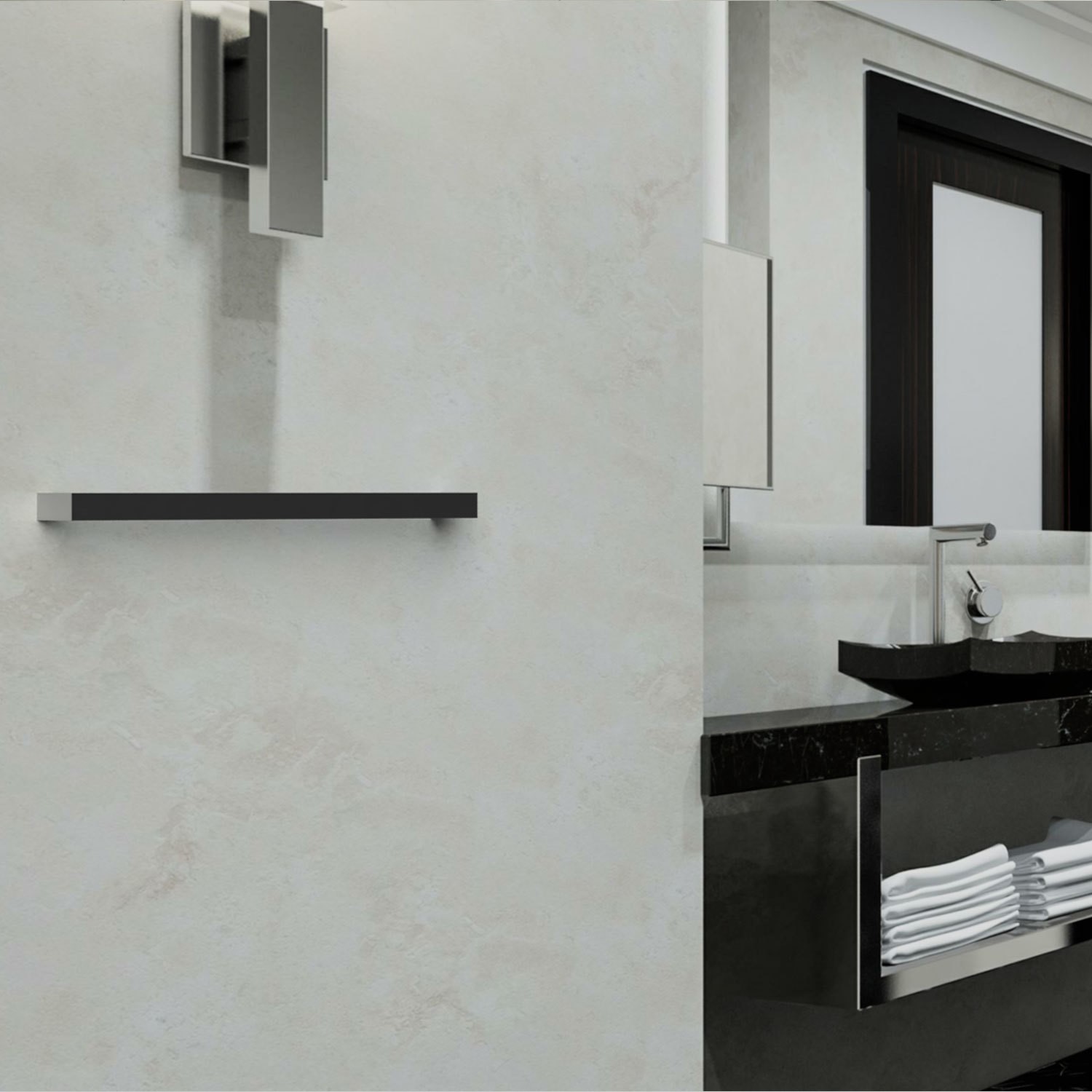 Single bar heated towel rail best sale