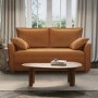Orange Fabric 2 Seater Pull Out Sofa Bed - Hunter