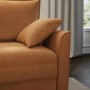 Orange Fabric 2 Seater Pull Out Sofa Bed - Hunter