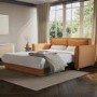 Orange Fabric 2 Seater Pull Out Sofa Bed - Hunter