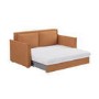 Orange Fabric 2 Seater Pull Out Sofa Bed - Hunter