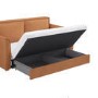 Orange Fabric 2 Seater Pull Out Sofa Bed - Hunter