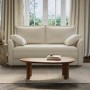 Beige Fabric 2 Seater Pull Out Sofa Bed - Hunter