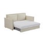 Beige Fabric 2 Seater Pull Out Sofa Bed - Hunter