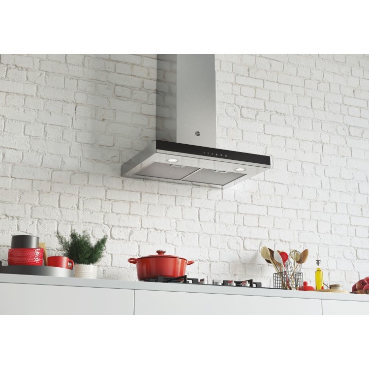 Hoover 60cm T Shape Chimney Cooker Hood - Stainless Steel