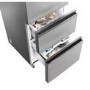 Refurbished Haier HTW5618ENMG Total No Frost 3 Door Fridge Freezer - Silver - E Rated