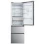 Refurbished Haier HTW5618ENMG Total No Frost 3 Door Fridge Freezer - Silver - E Rated
