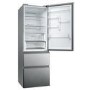 Refurbished Haier HTW5618ENMG Total No Frost 3 Door Fridge Freezer - Silver - E Rated