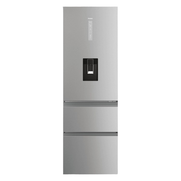 Refurbished Haier Series 5 HTW5618EWMG Freestanding 357 Litre 60/40 Frost Free Fridge Freezer Silver