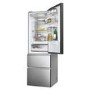 Refurbished Haier Series 5 HTW5618EWMG Freestanding 357 Litre 60/40 Frost Free Fridge Freezer Silver