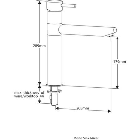 GRADE A1 - Box Opened Reginox Hudson BN Brushed Nickle Single Lever Kitchen Mixer Tap