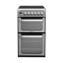 Refurbished Hotpoint HUE52GS 50cm Double Oven Electric Cooker With Ceramic Hob Graphite