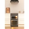 Hotpoint HUE52GS 50cm Wide Double Oven Electric Cooker With Ceramic Hob - Graphite