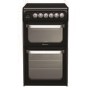 Hotpoint HUE52KS 50cm Double Oven Electric Cooker With Ceramic Hob - Black