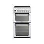 Hotpoint HUE52PS 50cm Double Oven Electric Cooker With Ceramic Hob - White