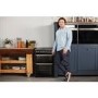 Refurbished Hotpoint Ultima HUE61K 60cm Double Oven Electric Cooker With Ceramic Hob Black