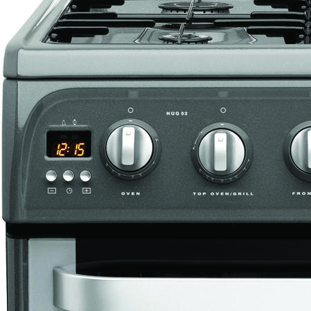 Hotpoint HUG52G Ultima 50cm Double Oven Gas Cooker in Graphite