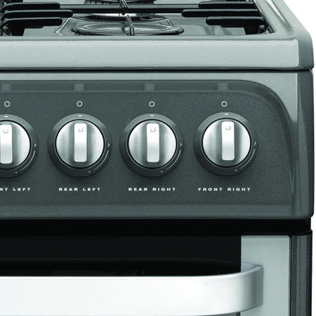 Hotpoint HUG52G Ultima 50cm Double Oven Gas Cooker in Graphite