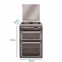Refurbished Hotpoint Ultima HUG61G 60cm Double Oven Gas Cooker Graphite Grey