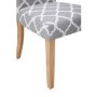LPD Pair of Hugo Grey and White Fabic Chairs