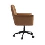Tan Faux Leather Swivel Office Chair - Hugh 