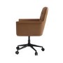 Tan Faux Leather Swivel Office Chair - Hugh 