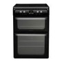 Hotpoint Ultima 60cm Double Oven Electric Cooker with Induction Hob - Black