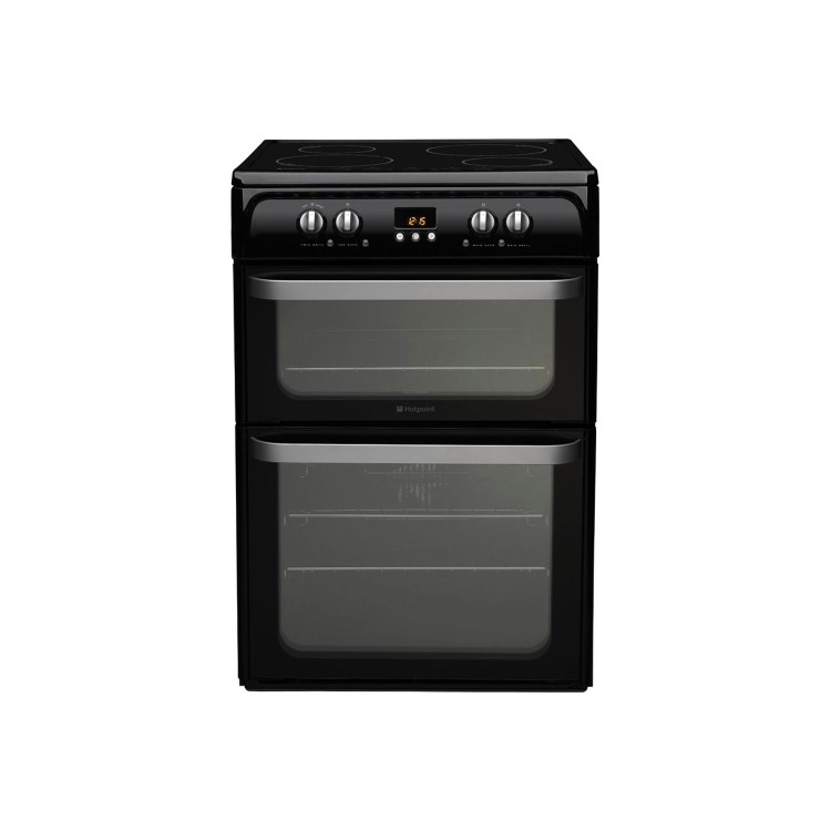 Hotpoint Ultima 60cm Double Oven Electric Cooker with Induction Hob - Black