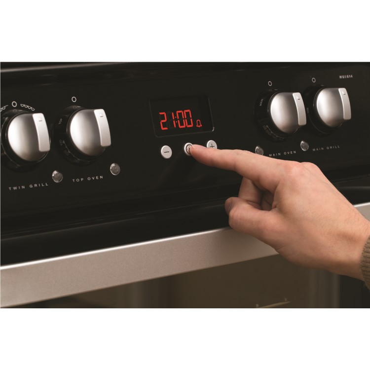 Hotpoint Ultima 60cm Double Oven Electric Cooker with Induction Hob - Black
