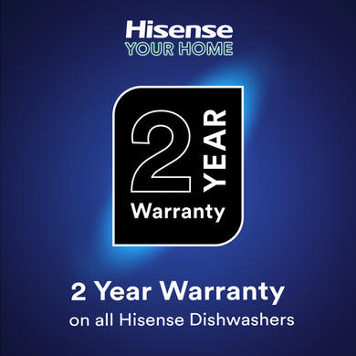 Hisense Hi4 Integrated Dishwasher - Silver - D-Rated, Silver control panel