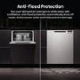 Hisense Integrated Slimline Dishwasher - Auto Dry C-Rated Silver control panel