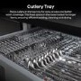 Hisense Integrated Slimline Dishwasher - Auto Dry C-Rated Silver control panel