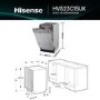 Hisense Integrated Slimline Dishwasher - Auto Dry C-Rated Silver control panel