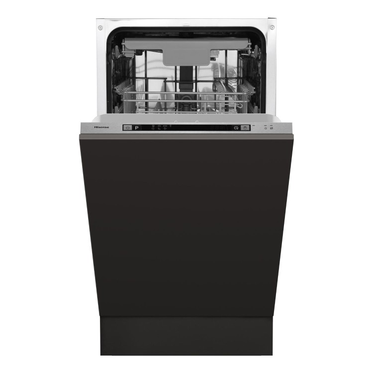 Hisense Integrated Slimline Dishwasher - Auto Dry C-Rated Silver control panel