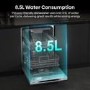 Hisense Integrated Slimline Dishwasher - Auto Dry C-Rated Silver control panel
