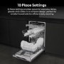 Hisense Integrated Slimline Dishwasher - Auto Dry C-Rated Silver control panel