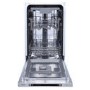 Hisense Hi4 Integrated Slimline Dishwasher - Top Spray Arm - Silver control panel