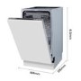 Hisense Hi4 Integrated Slimline Dishwasher - Top Spray Arm - Silver control panel