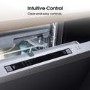 Hisense Auto Dry Integrated Dishwasher - Silver - D-Rated, Silver control panel