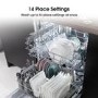 Hisense Auto Dry Integrated Dishwasher - Silver - D-Rated, Silver control panel