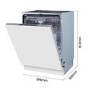 Hisense Auto Dry Integrated Dishwasher - Silver - D-Rated, Silver control panel
