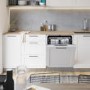 Hisense Auto Dry Integrated Dishwasher - Silver - D-Rated, Silver control panel