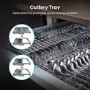 Hisense Auto Dry Integrated Dishwasher - Silver - D-Rated, Silver control panel
