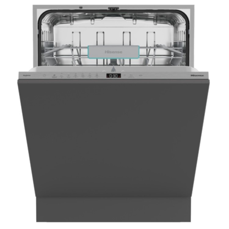 Hisense Fully Integrated Dishwasher -  Auto Dry, C-Rated, Silver control panel