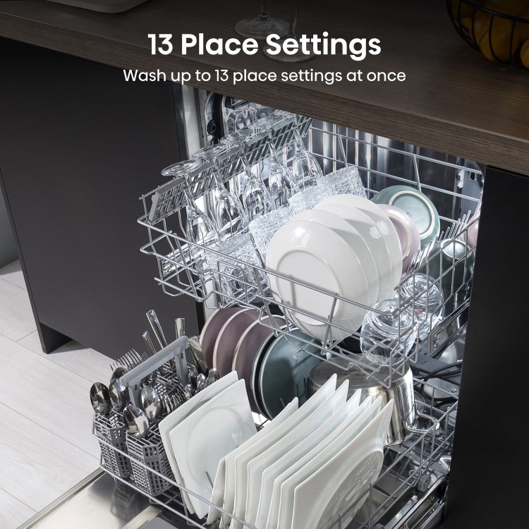 Hisense Hi4 Integrated Dishwasher - E-Rated Silver control panel