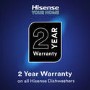Hisense Hi4 Integrated Dishwasher - Stainless Steel - D-Rated Silver control panel