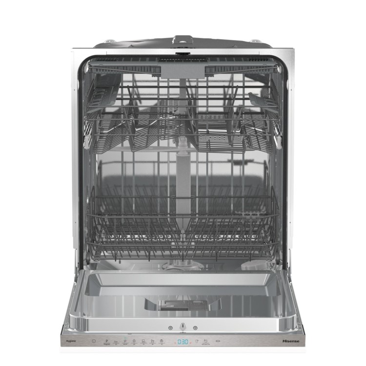 Hisense Hi4 Integrated Dishwasher - Stainless Steel - D-Rated Silver control panel