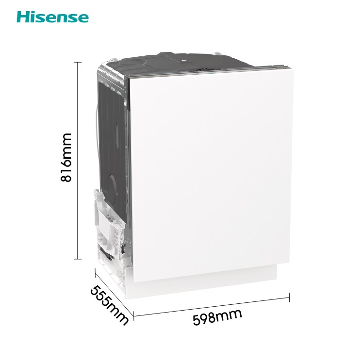 Hisense Hi4 Integrated Dishwasher - Stainless Steel - D-Rated Silver control panel