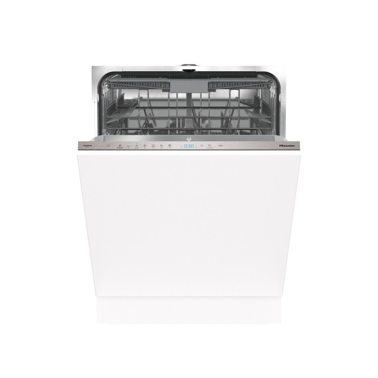 Hisense Hi4 Integrated Dishwasher - Stainless Steel - D-Rated Silver control panel